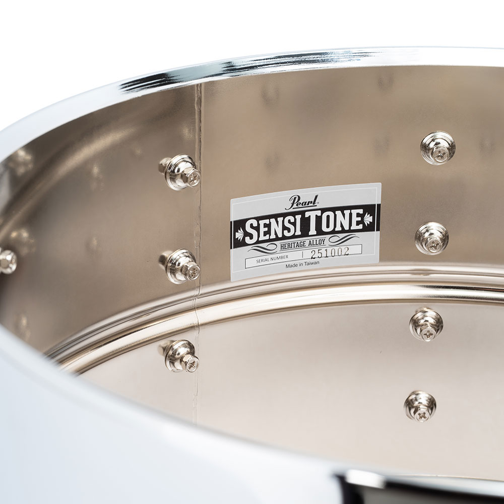Pearl パール STH1480S SensiTone Heritage Alloy 14×8 Deep Steel Snare Drum スネアドラム 内部