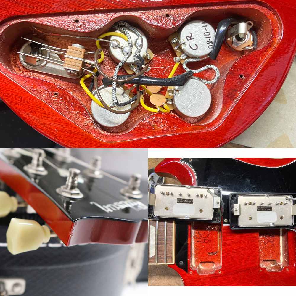 【中古】 エレキギター Gibson SG ’61 Reissue Heritage Cherry 2011年製 2.98kg 57クラシック搭載 ギブソン SG 内部