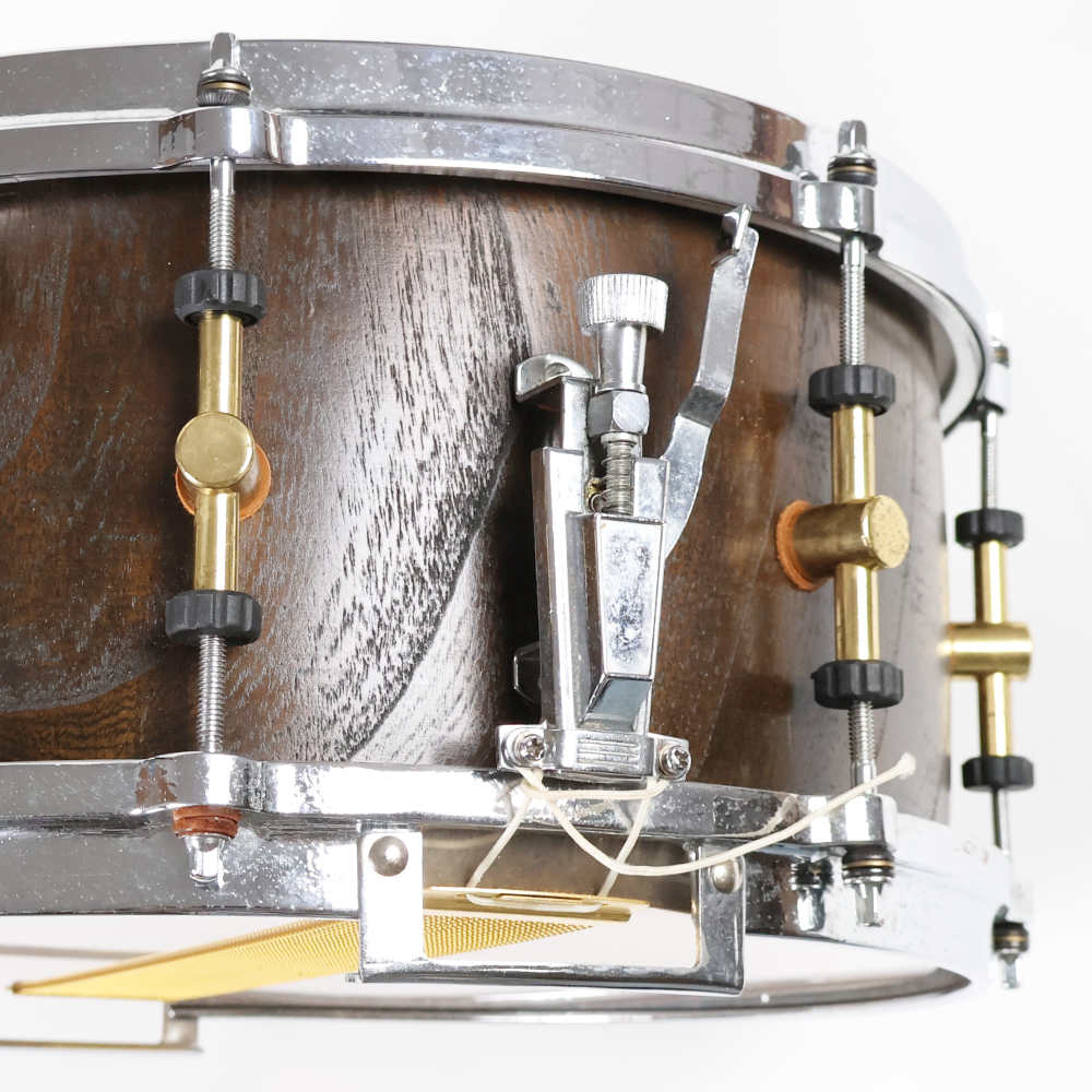 【中古】 スネアドラム カノウプス CANOPUS HS-1465 Zelkova Snare Drum 14x6.5 ゼルコバ 単板くりぬき胴スネア ストレイナー