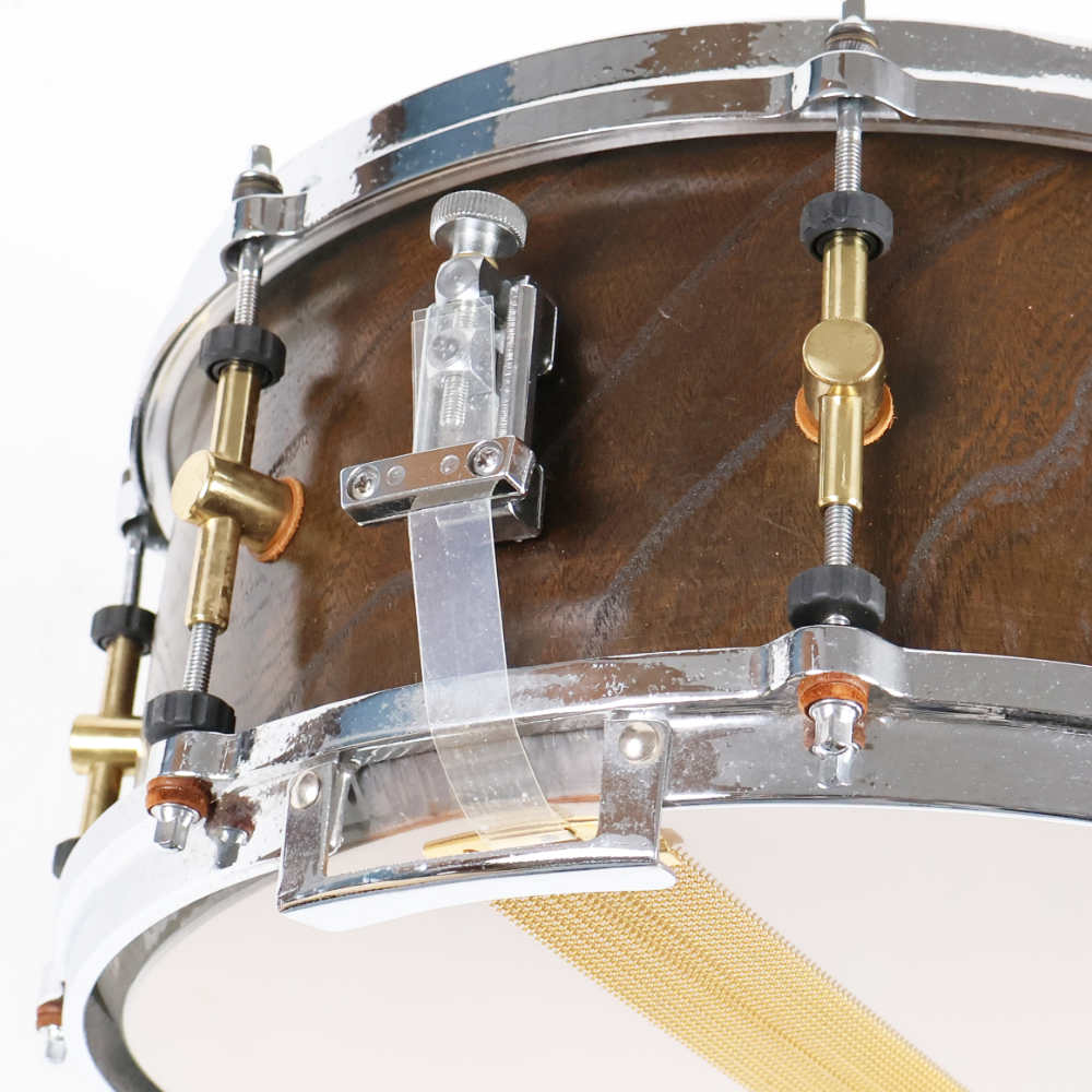 【中古】 スネアドラム カノウプス CANOPUS HS-1465 Zelkova Snare Drum 14x6.5 ゼルコバ 単板くりぬき胴スネア ストレイナー 2