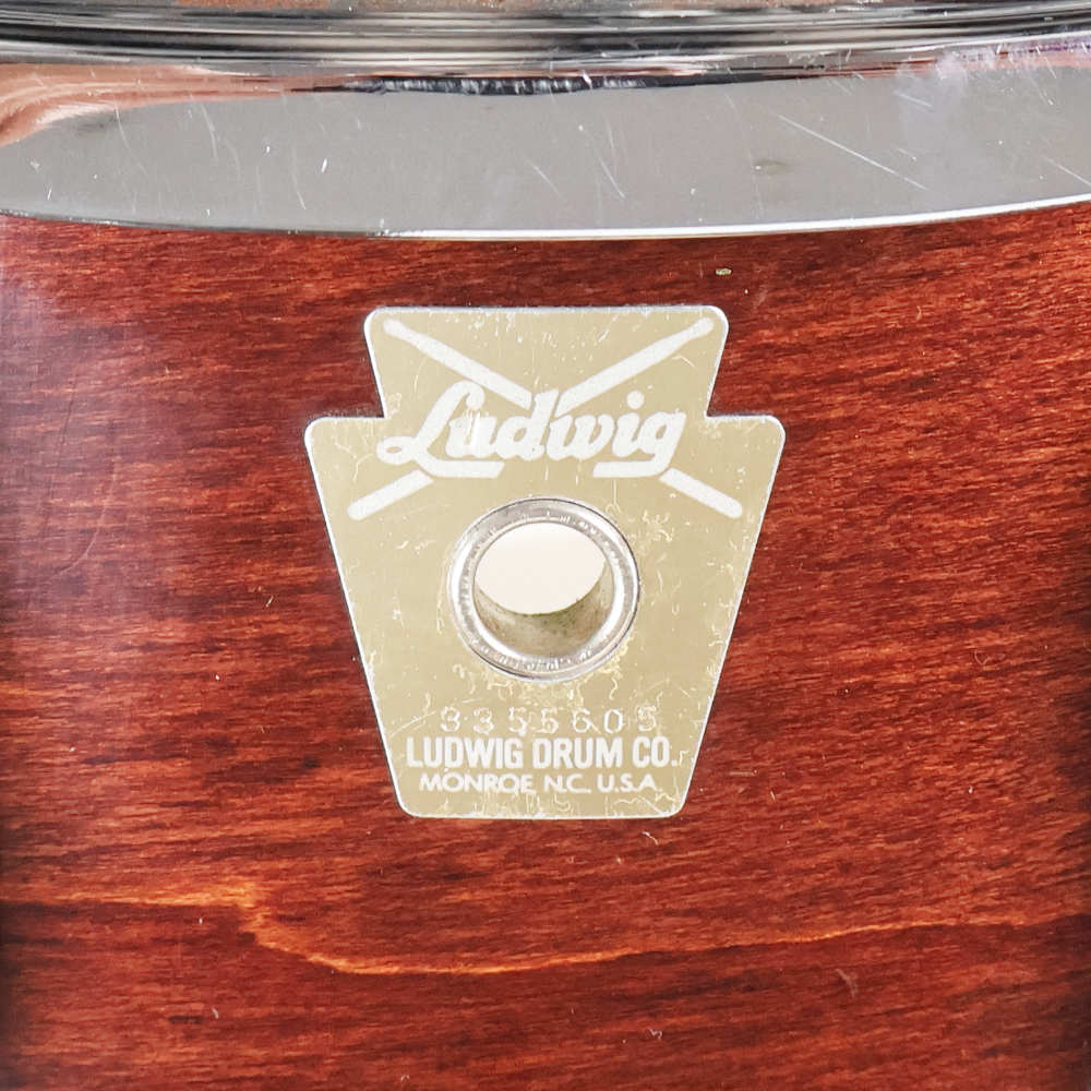 【中古】 スネアドラム ラディック Ludwig LS401 Classic Maple Mahogany Stain 14x5 ロゴ