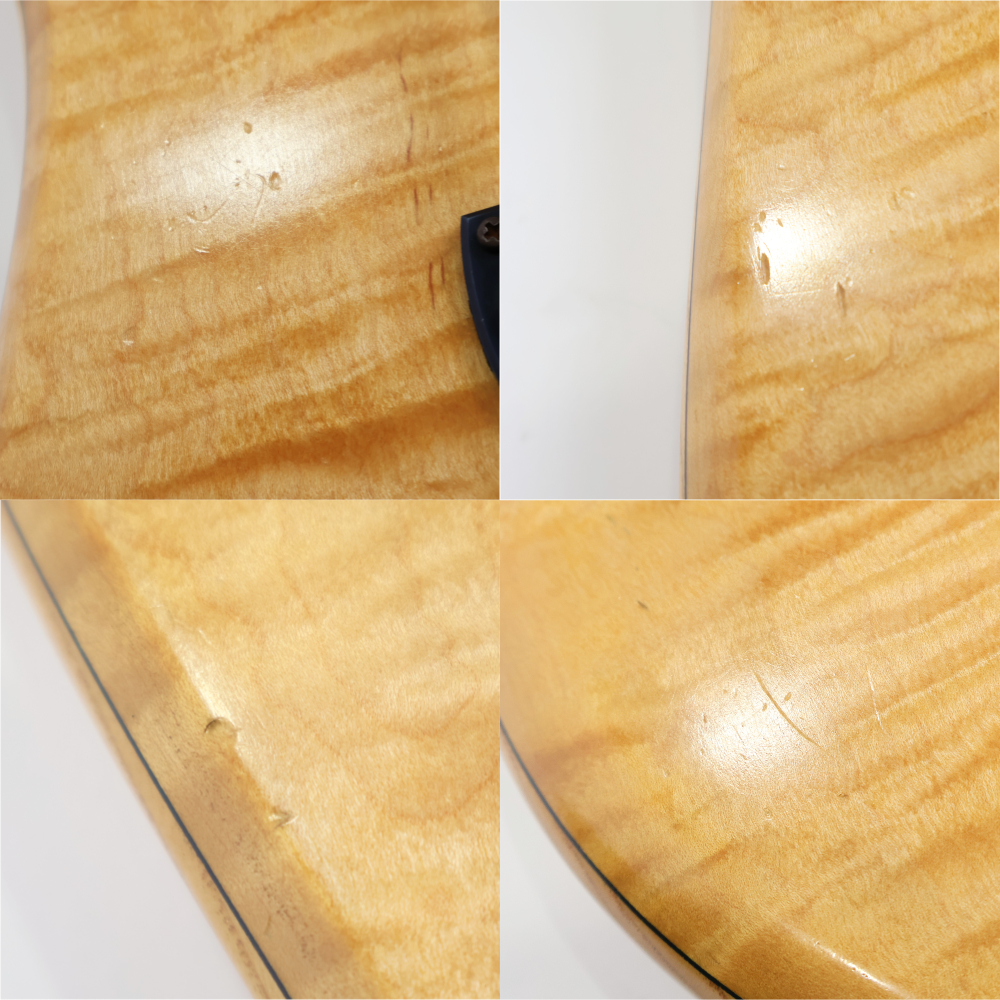 【中古】 Fodera フォデラ AJ-6 Maple 1991年製 6弦ベース メイプルトップ アッシュバック スルーネック エレキベース 詳細画像