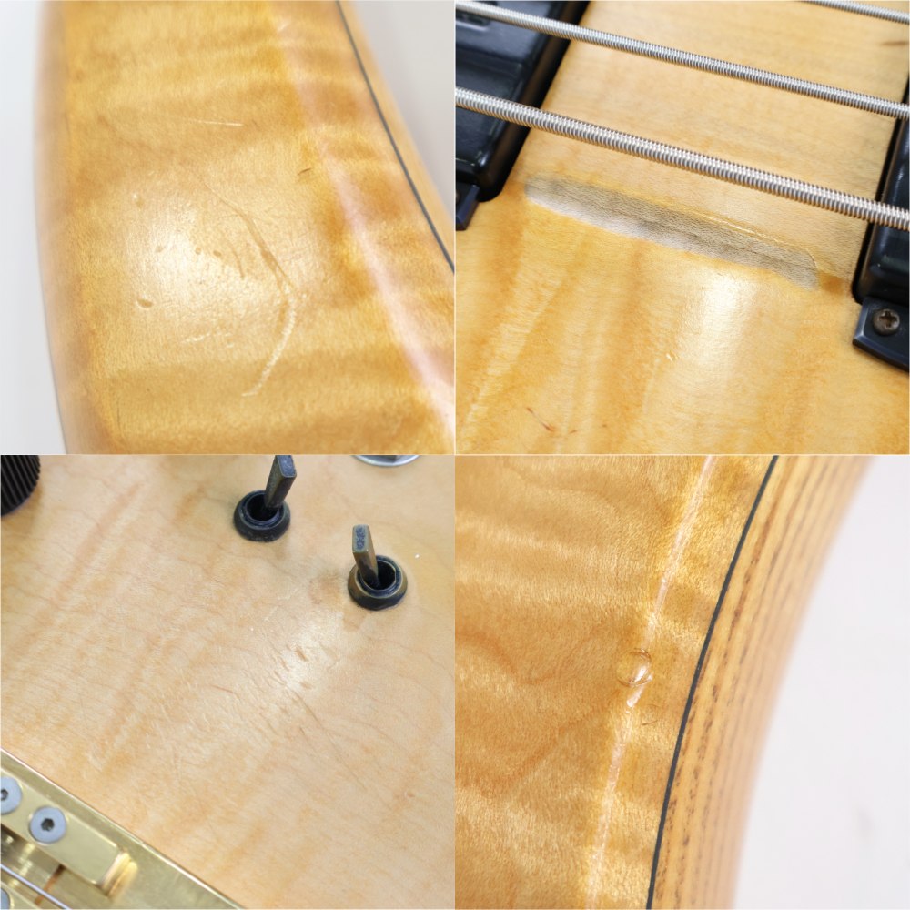【中古】 Fodera フォデラ AJ-6 Maple 1991年製 6弦ベース メイプルトップ アッシュバック スルーネック エレキベース 詳細画像