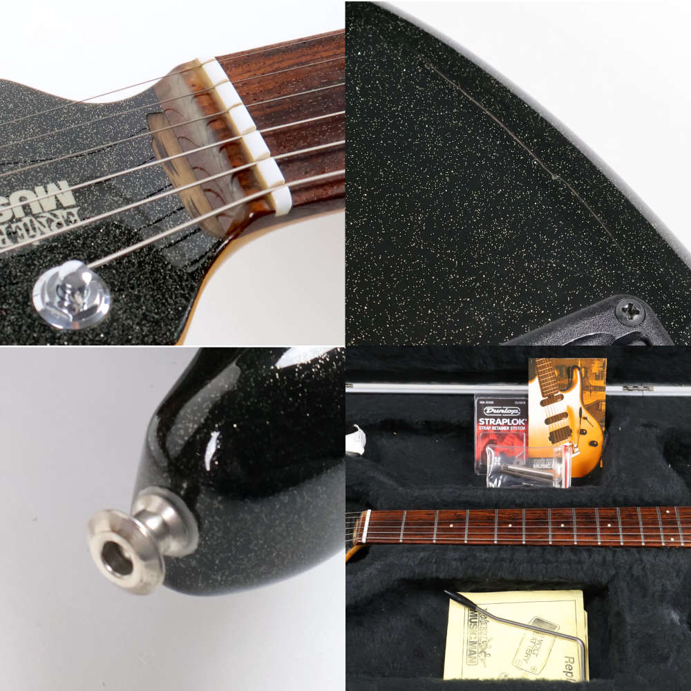 【中古】 エレキギター MUSIC MAN LUKE Black Sparkle Mod. Sustainer搭載 2002年製 ルカサーサイン入り Steve Lukather Signature ミュージックマン ルーク スティーブ・ルカサーモデル 傷、付属品