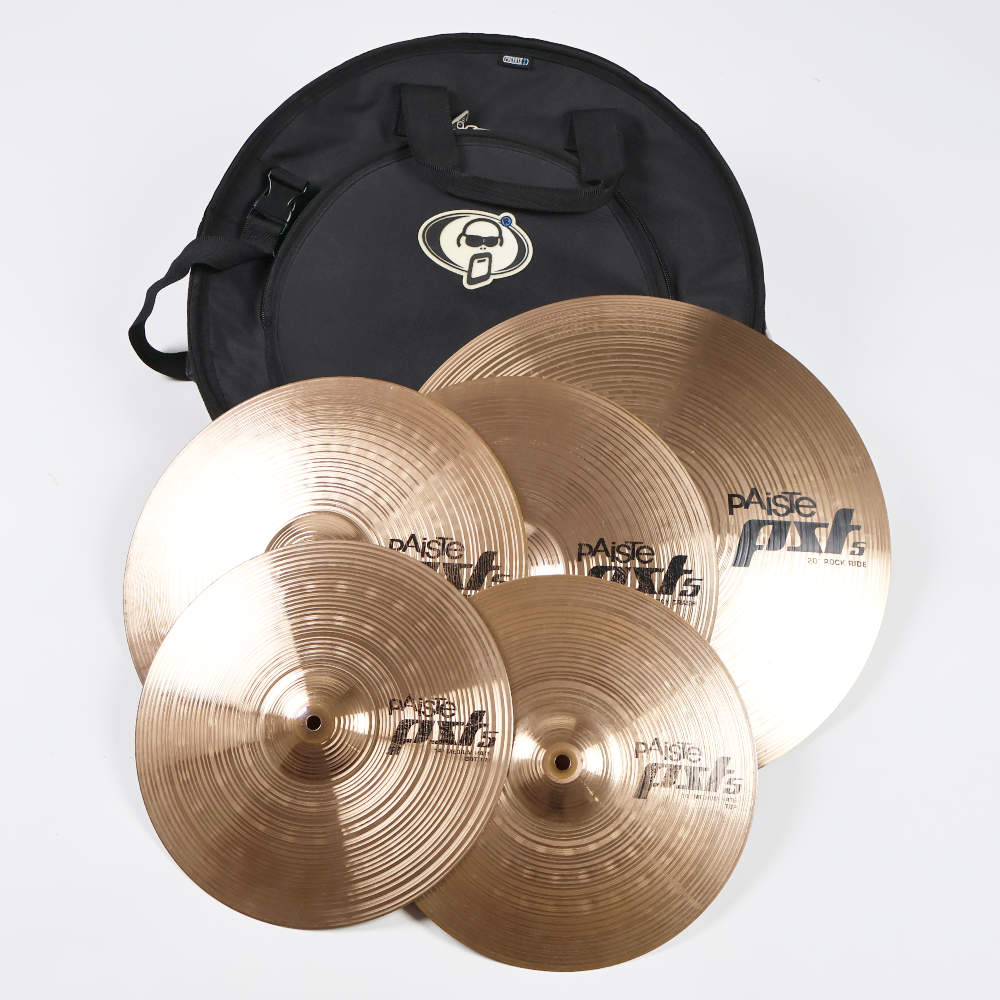 【中古】 シンバルセット パイステ PAISTE PST5 シンバルセット ハイハットシンバル 1ペア クラッシュシンバル 2枚 ライドシンバル 1枚