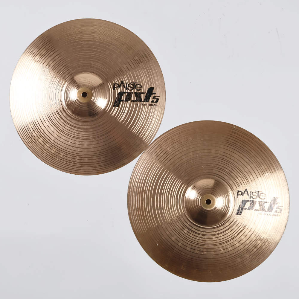【中古】 シンバルセット パイステ PAISTE PST5 シンバルセット ハイハットシンバル 1ペア クラッシュシンバル 2枚 ライドシンバル 1枚 クラッシュ