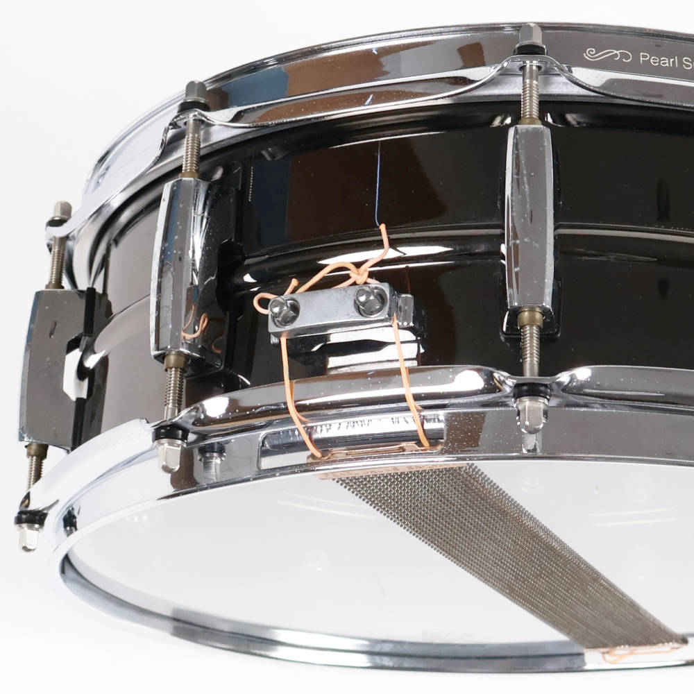 【中古】パール スネアドラム Pearl STE1450BRN SensiTone Elite BRASS 14x5 ブラスシェル ストレイナー 2