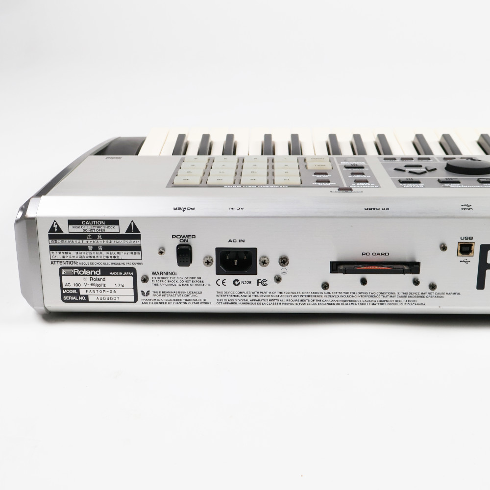 【中古】 シンセサイザー ROLAND FANTOM-X6 Audio Track Expansion ローランド 本体画像 裏 1