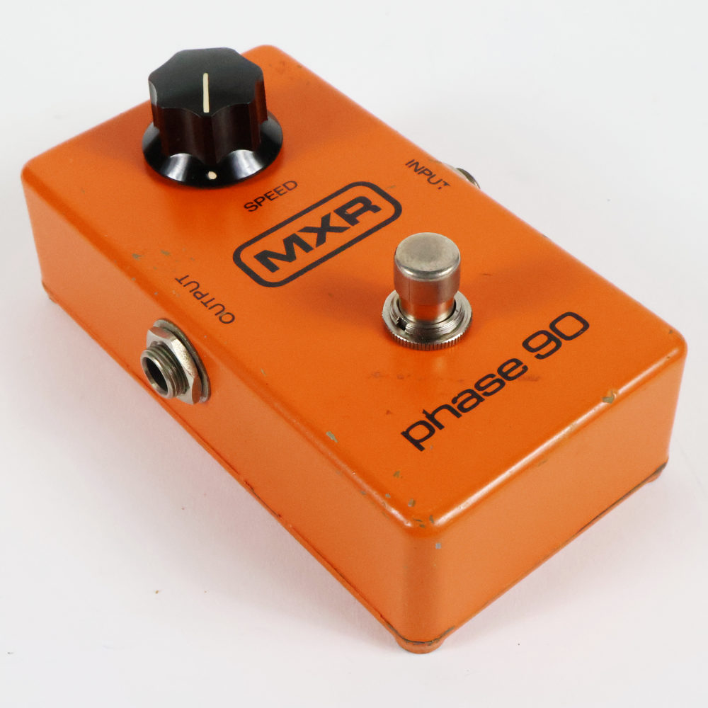 【中古】 フェイザー ヴィンテージ エフェクター MXR phase90 Block Logo 1980年 ギターエフェクター 本体画像 斜め 2