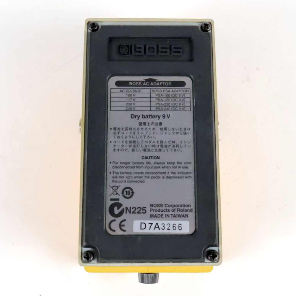 【中古】オーバードライブ ディストーション エフェクター BOSS OS-2 OverDrive Distortion ギターエフェクター 裏面