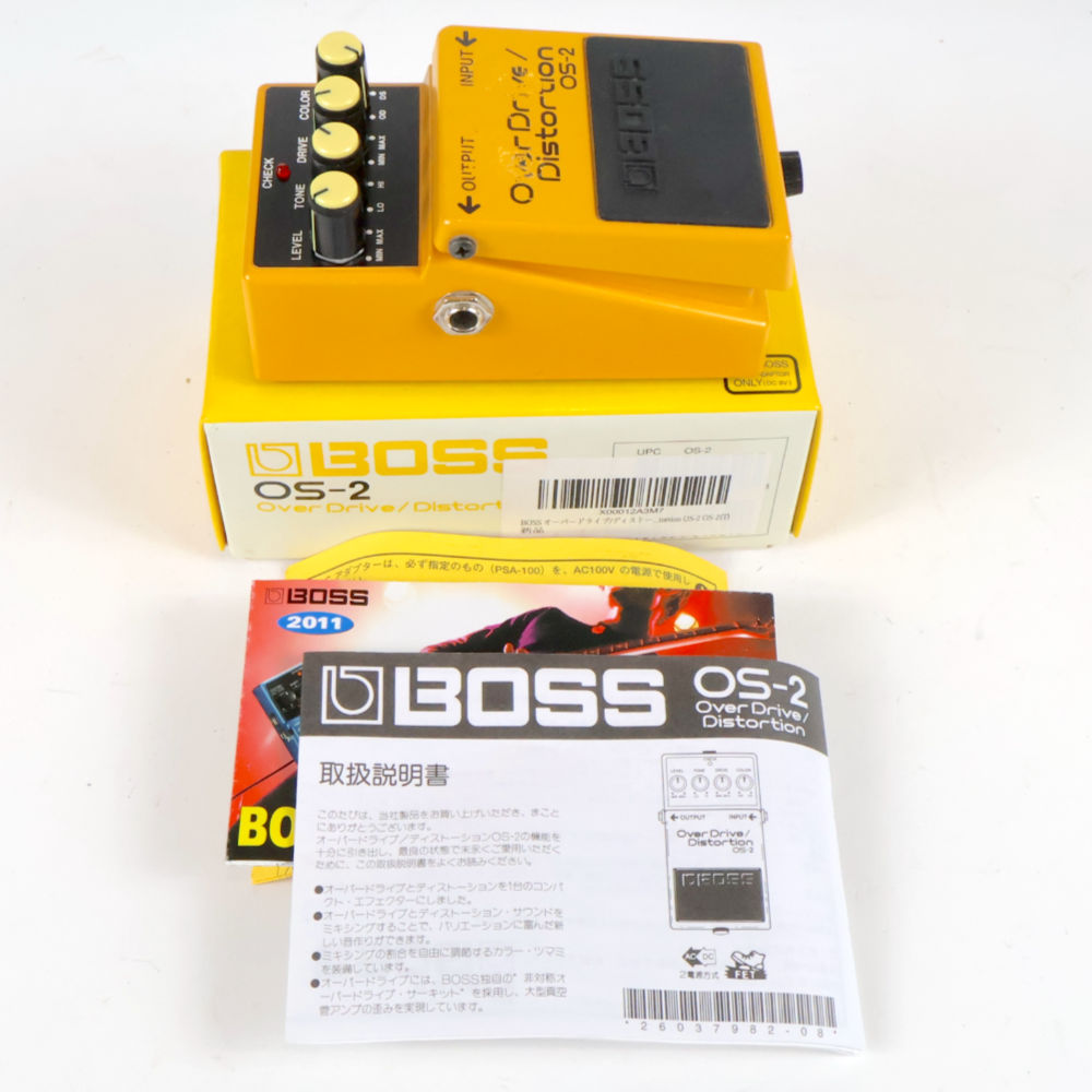 【中古】オーバードライブ ディストーション エフェクター BOSS OS-2 OverDrive Distortion ギターエフェクター 付属品