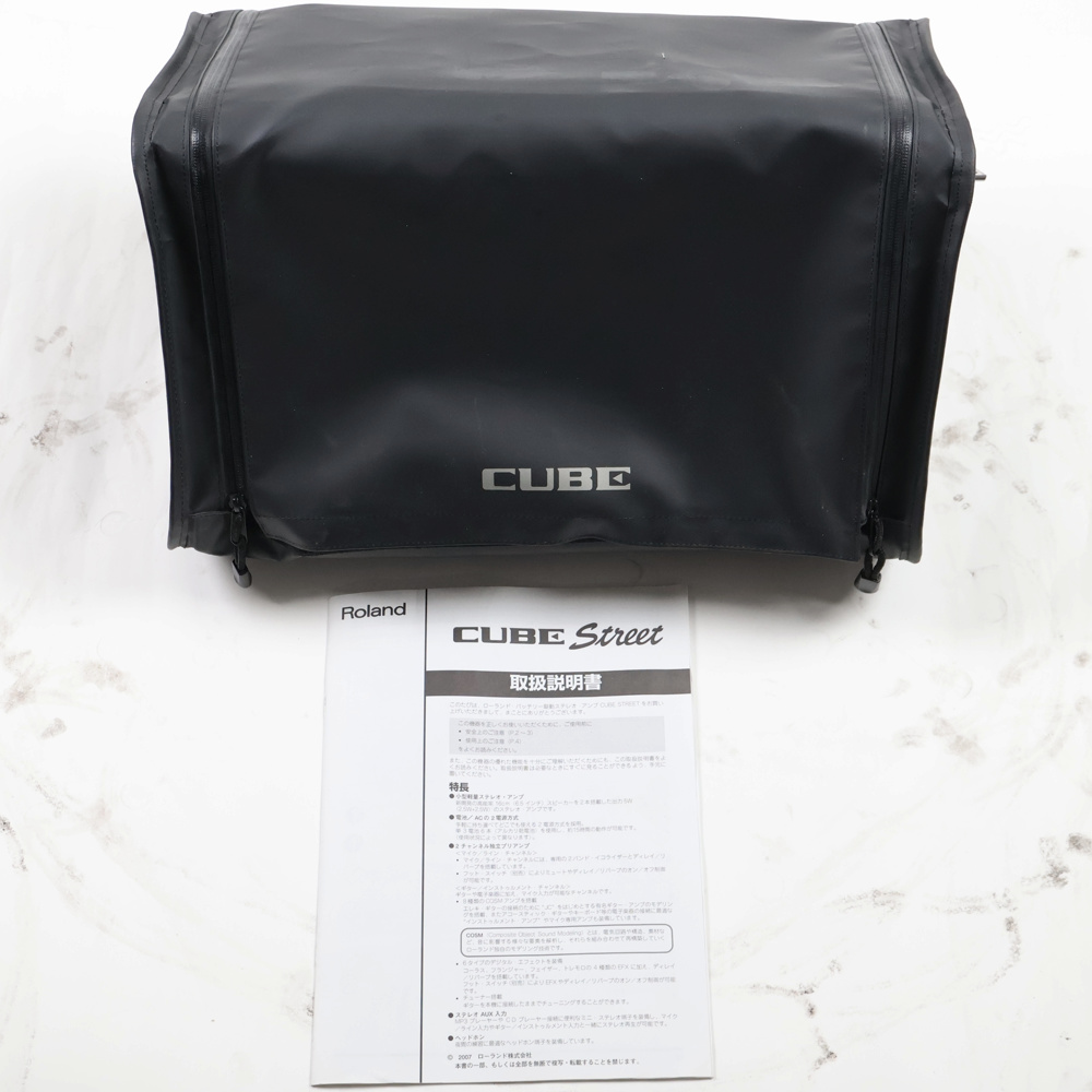 【中古】 ギターアンプ ローランド ROLAND CUBE Street BK 乾電池駆動パフォーマンス用ステレオアンプ ギターアンプ 付属品