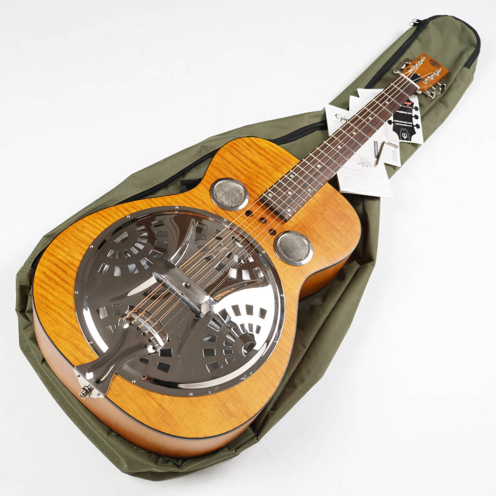 【中古】 アコースティックギター Epiphone Dobro Hound Dog Deluxe Roundneck Vintage Brown 2014年製 Resonator Guitar レゾネーターギター エピフォン ドブロ ハウンドドッグ