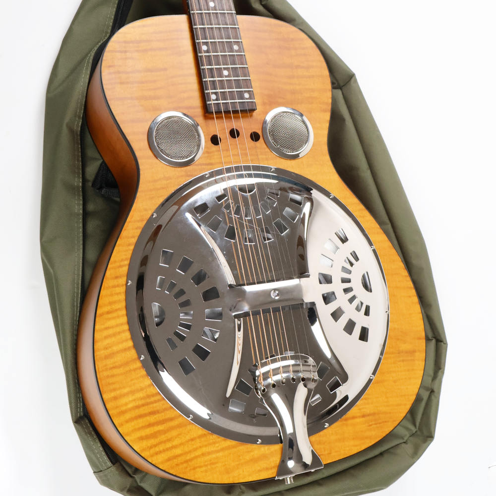 【中古】 アコースティックギター Epiphone Dobro Hound Dog Deluxe Roundneck Vintage Brown 2014年製 Resonator Guitar レゾネーターギター エピフォン ドブロ ハウンドドッグ ボディ画像 