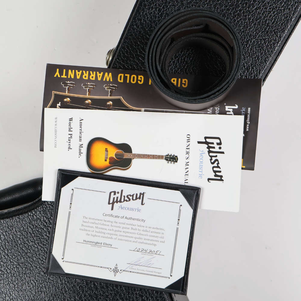 【中古】 アコースティックギター Gibson Custom Shop Hummingbird Ebony Limited 2017年製 ギブソン カスタムショップ ハミングバード エボニー 付属品画像