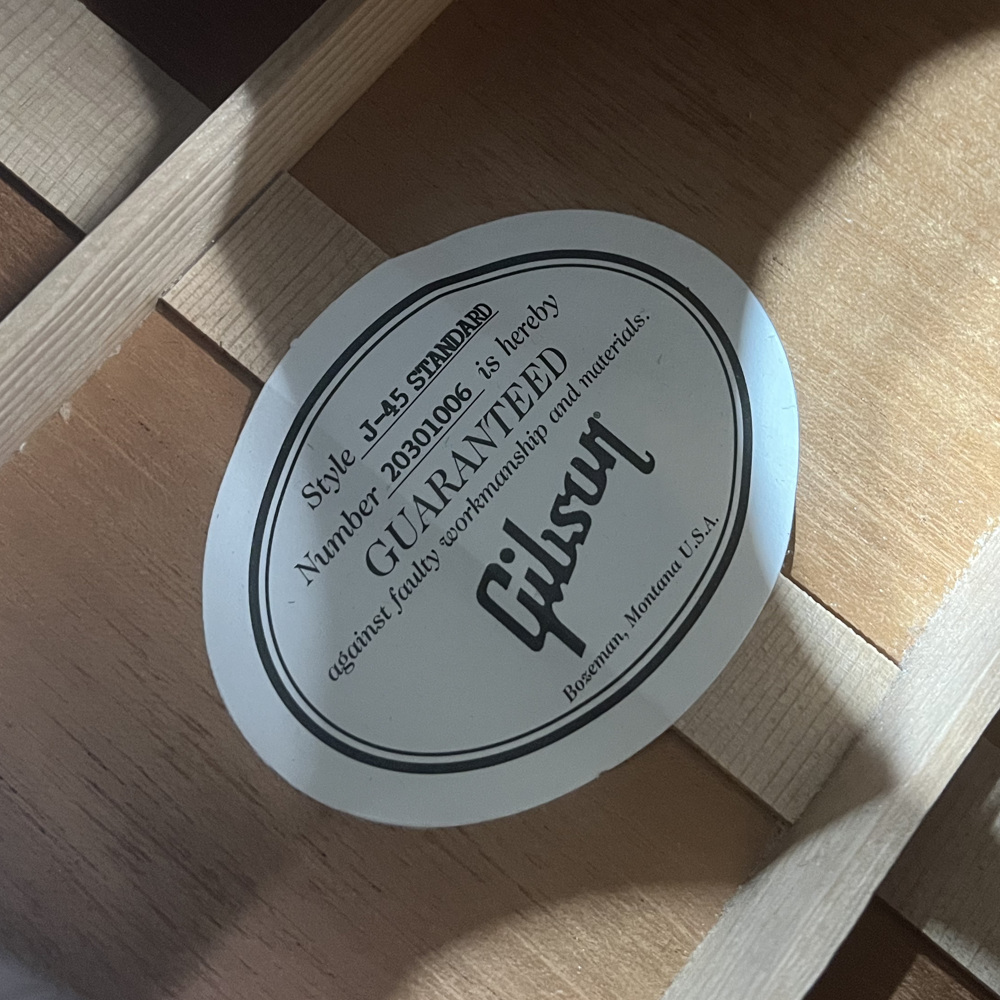 【中古】 アコースティックギター Gibson J-45 Standard Vintage Sunburst 2021年製 ギブソン J45 ラベル