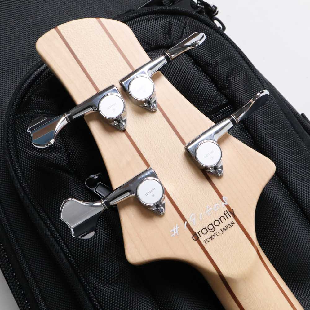 【中古】 dragonfly ドラゴンフライ CPS-5 CUSTOM QUILTED MAPLE 5A / ALDER TRANS LIGHT BLUE GROSS 4弦エレキベース ヘッド裏画像