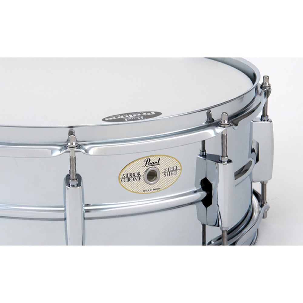 Pearl パール SS1455N Standard Steel スネアドラム ロゴ