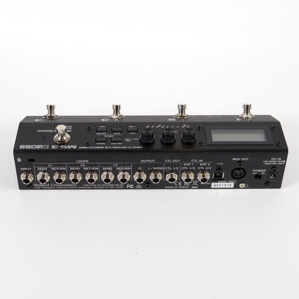 【中古】 BOSS MS-3 Multi Effects Switcher マルチエフェクター＆スイッチャーシステム 背面