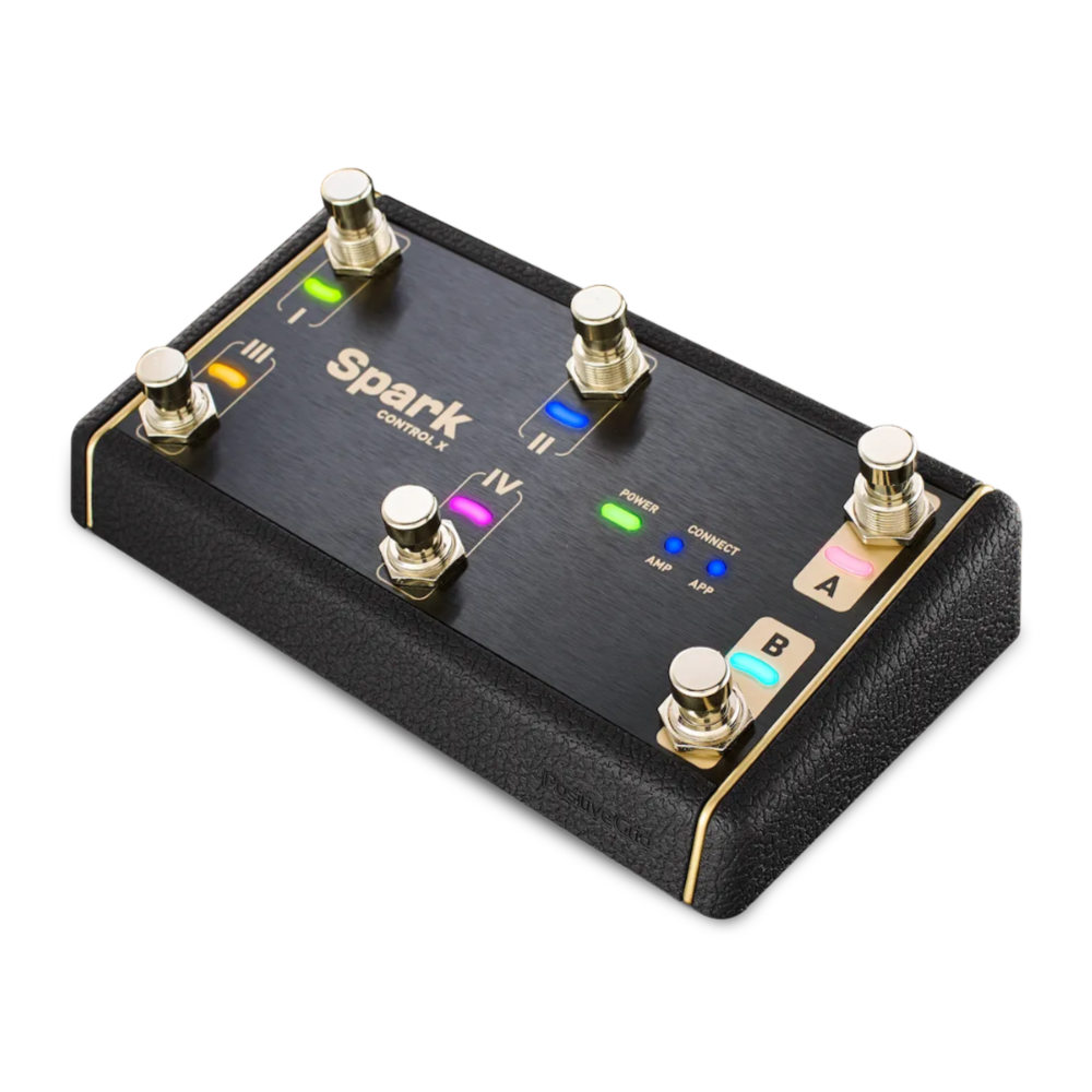 Positive Grid ポジティブグリッド Spark Control X 6スイッチ ワイヤレス フットスイッチ 斜めアングル画像