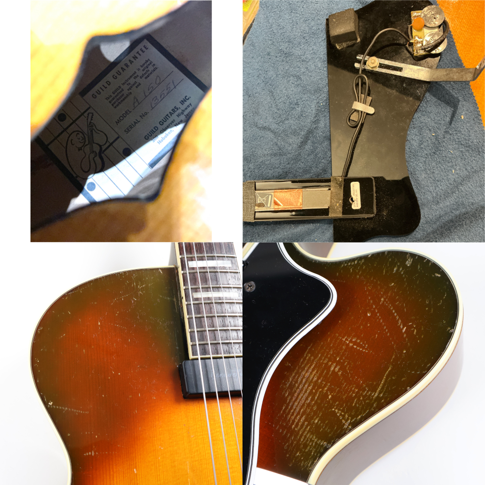 【中古】 GUILD ギルド A-150 Mod. 1960年製 フルアコースティックギター 詳細画像