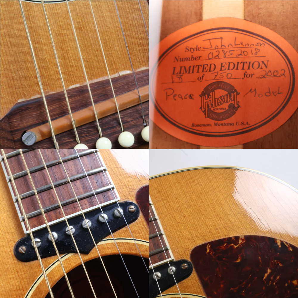 【中古】 アコースティックギター Gibson John Lennon J-160E Peace Model 18 of 750 2002年製 ギブソン ジョン・レノンモデル J160E 詳細画像