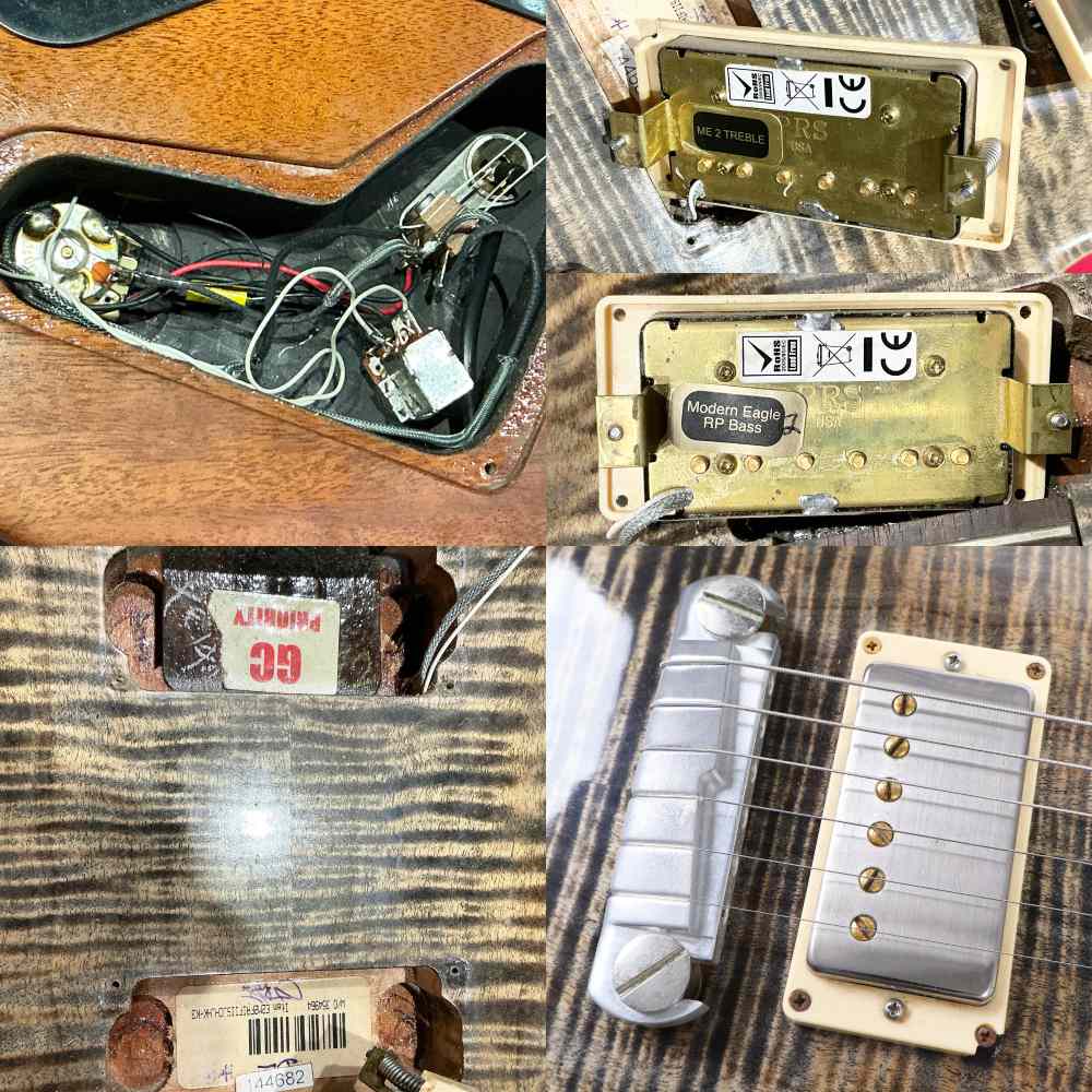 【中古】 エレキギター PRS Modern Eagle II Charcoal 2008年製 3.42kg Paul Reed Smith モダンイーグル ポールリードスミス 内部 