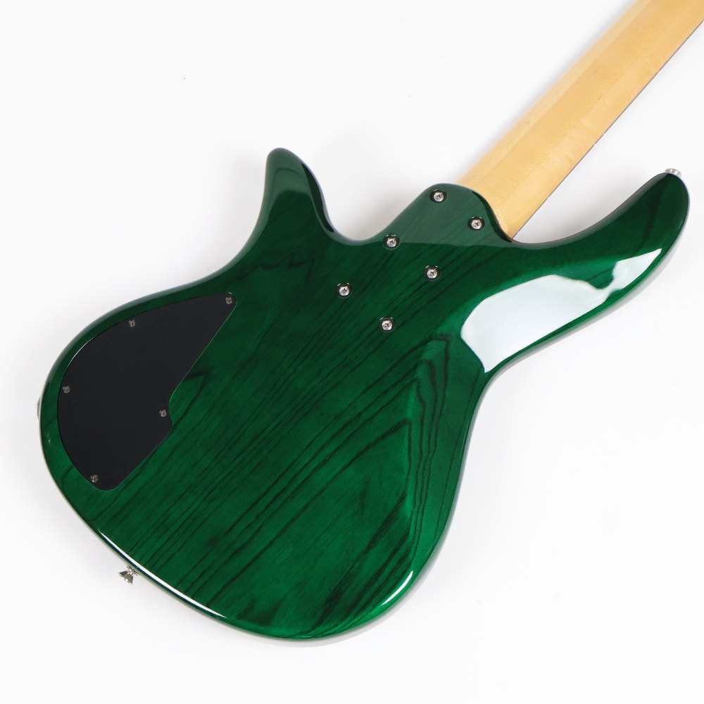 【中古】Crews Maniac Sound クルーズ マニアックサウンド GTN 5 Burl. JJ See-throught green 2008年製 5弦エレキベース ボディバック