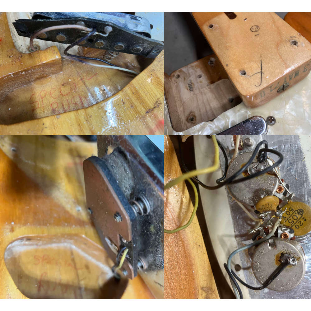 【中古】Fender Telecaster Thinline 1971年製 フェンダー テレキャスター シンライン エレキギター キャビティ内、ポット、ネック内部