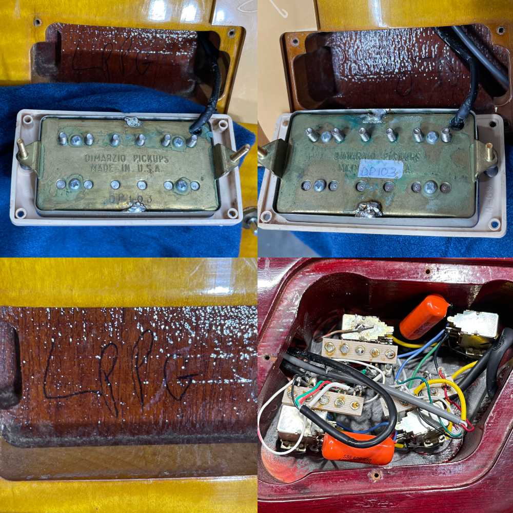 【中古】 エレキギター Gibson Les Paul Standard Jimmy Page Signature Mod. 1996年製 Dimarzio DP103(PAF)搭載 ギブソン レスポールスタンダード ジミー・ペイジモデル ピックアップ内部