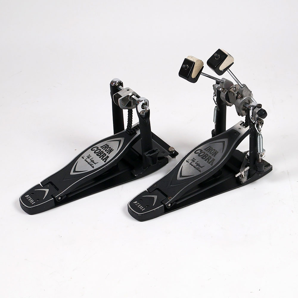 【中古】 ドラムツインペダル タマ TAMA HP900PSWN Iron Cobra 900 ドラムツインペダル 全体
