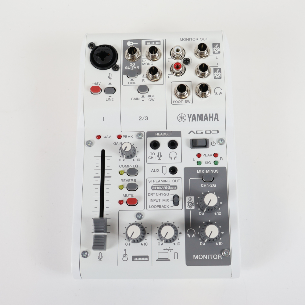 【中古】 ミキサー ヤマハ YAMAHA AG03 mk2 W ライブストリーミングミキサー ホワイト 詳細画像
