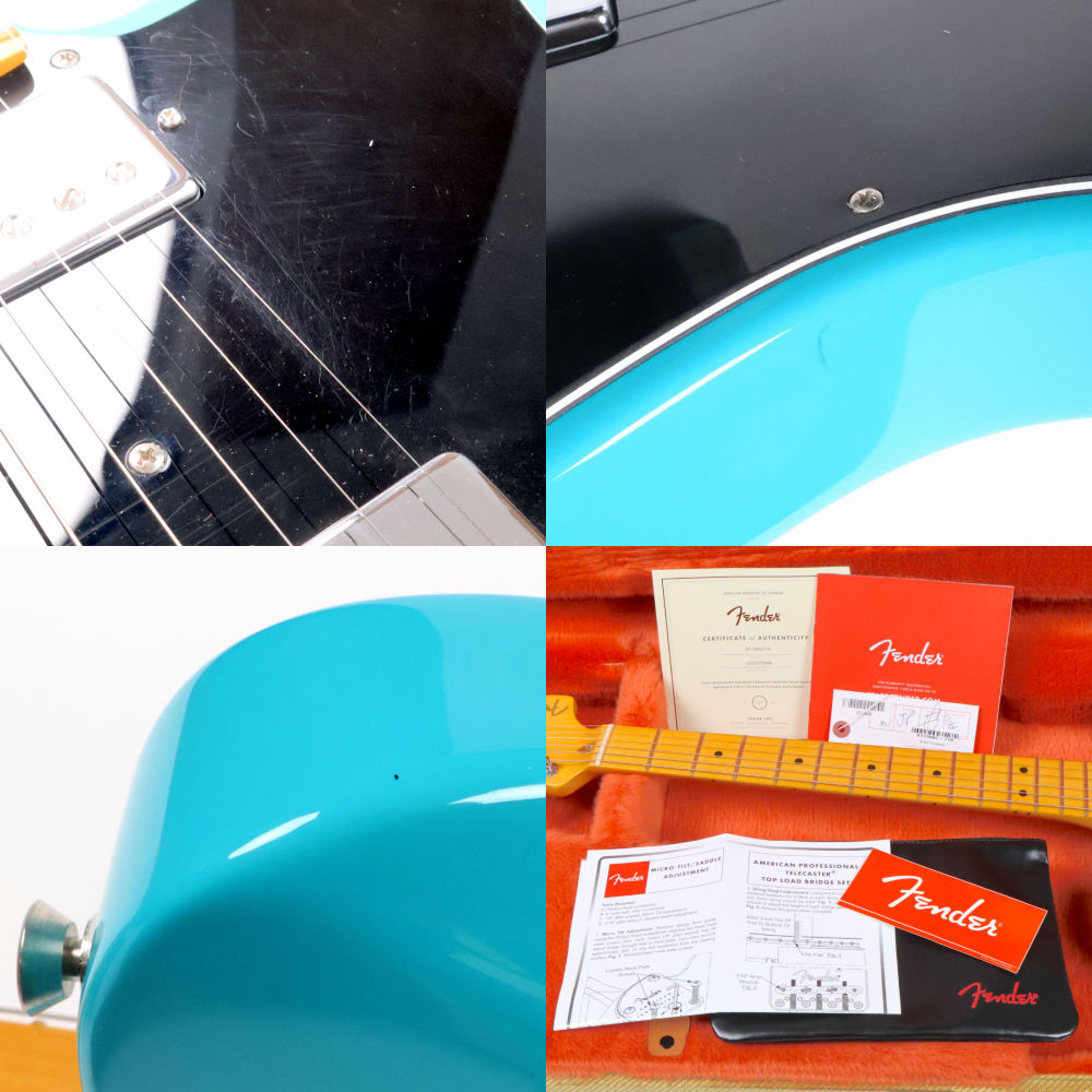 【中古】 エレキギター Fender American Professional II Telecaster Deluxe Maple Fingerboard Miami Blue 20223年製 フェンダー アメリカンプロフェッショナル2 テレキャスター デラックス ボディ傷