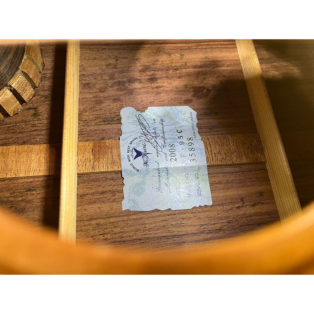 【中古】 アコースティックギター K.Yairi RF-95C 2008年製 カッタウェイ仕様 Kヤイリ ハードケース付き ラベル