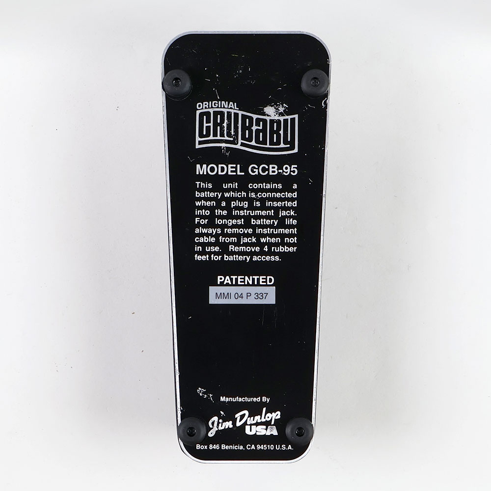【中古】 ワウ エフェクター JIM DUNLOP Cry Baby GCB95 ワウペダル 裏面