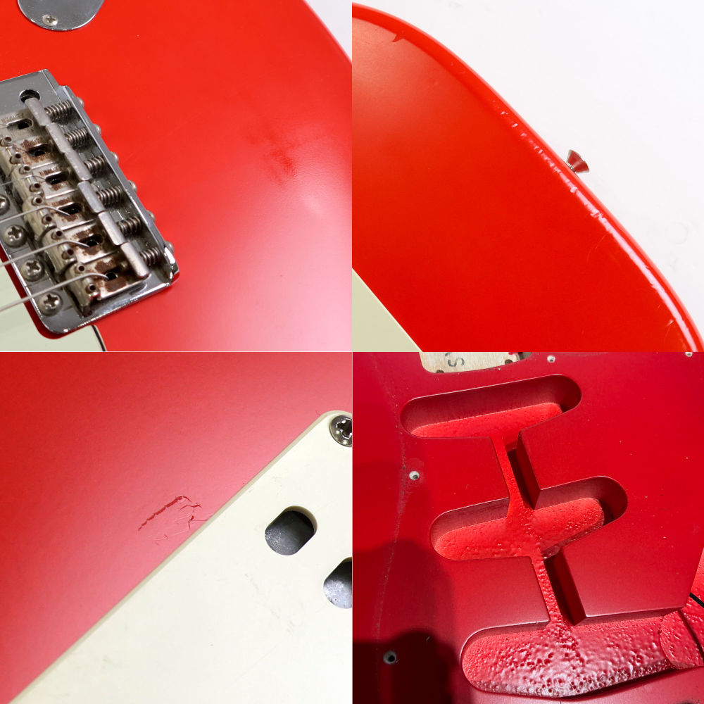 【中古】 エレキギター Fender Souichiro Yamauchi Stratocaster Fiesta Red ストラトキャスター 日本製 2023年製 フジファブリック ボディ傷、内部