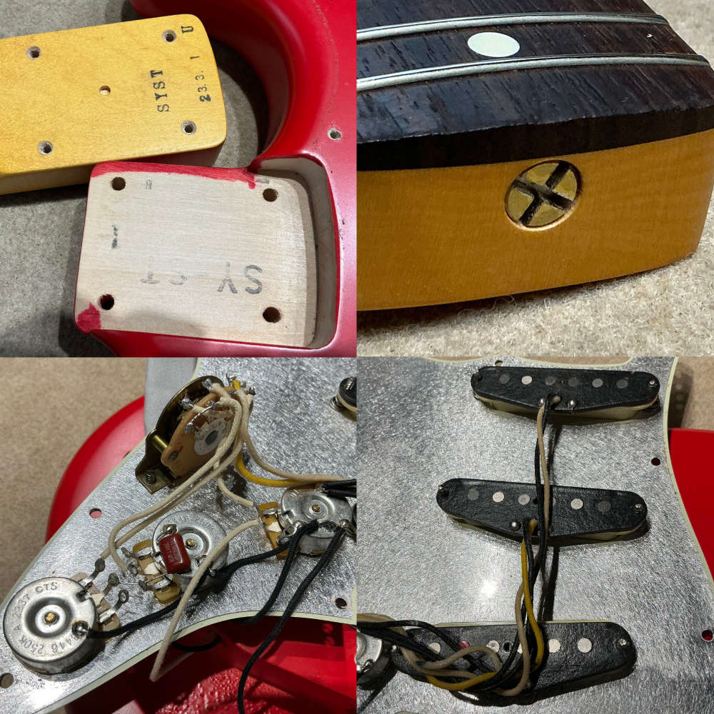 【中古】 エレキギター Fender Souichiro Yamauchi Stratocaster Fiesta Red ストラトキャスター 日本製 2023年製 フジファブリック 内部、ネック