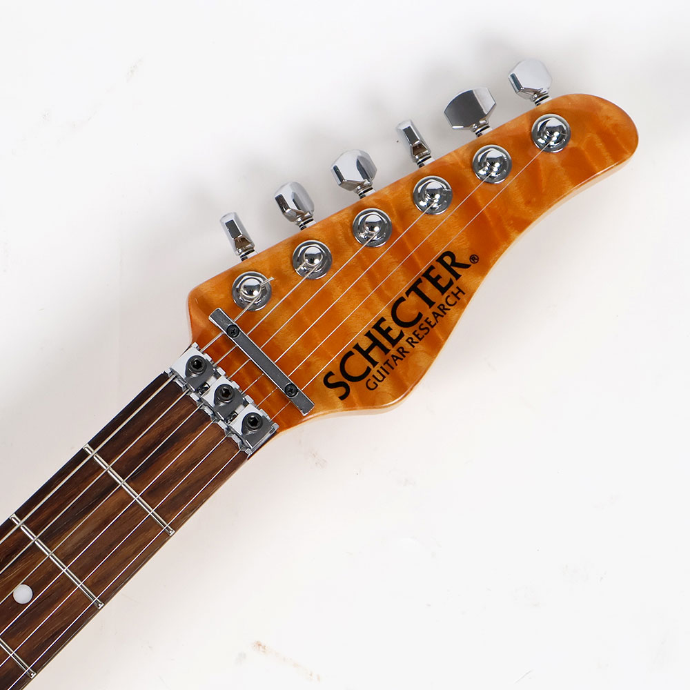 【中古】 エレキギター SCHECTER SD-2-24-AL Amber シェクター 塗装白濁あり ヘッド