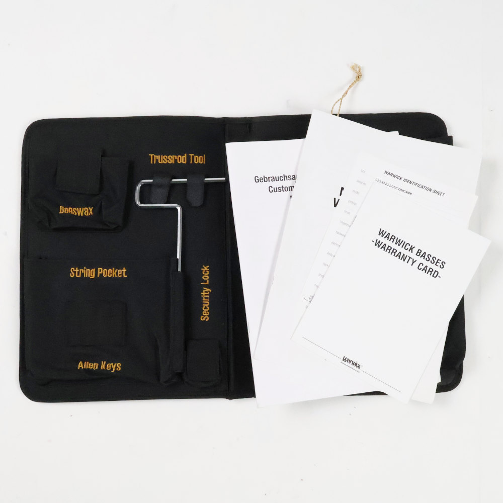 【中古】 WARWICK ワーウィック CUSTOM SHOP Streamer LX 4st Bleached Nirvana Blackburst Transparent Satin 2017年製 ストリーマー エレキベース 付属品画像