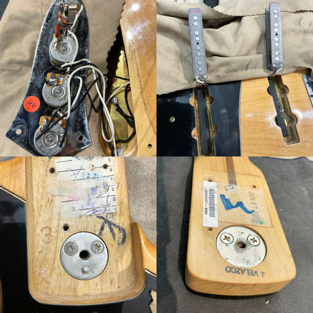 【中古】 エレキベース Fender ’75 Jazz Bass Maple FingerBoard Naural 2000年製 フェンダー ジャズベース 1975年スタイルのリイシュー 内部