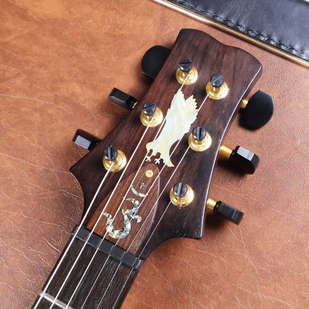 【中古】 エレキギター PRS Private Stock Santana II Tiger Eye Burst #4527 2014年製 3.92kg ハカランダネック ハカランダ指板 Paul Reed Smith Brazilian Rosewood Neck & FingerBoard ヘッド画像