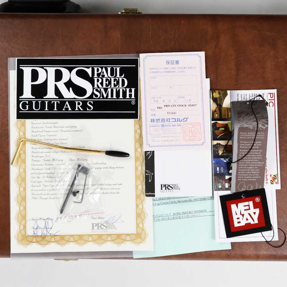 【中古】 エレキギター PRS Private Stock Santana II Tiger Eye Burst #4527 2014年製 3.92kg ハカランダネック ハカランダ指板 Paul Reed Smith Brazilian Rosewood Neck & FingerBoard 付属品画像