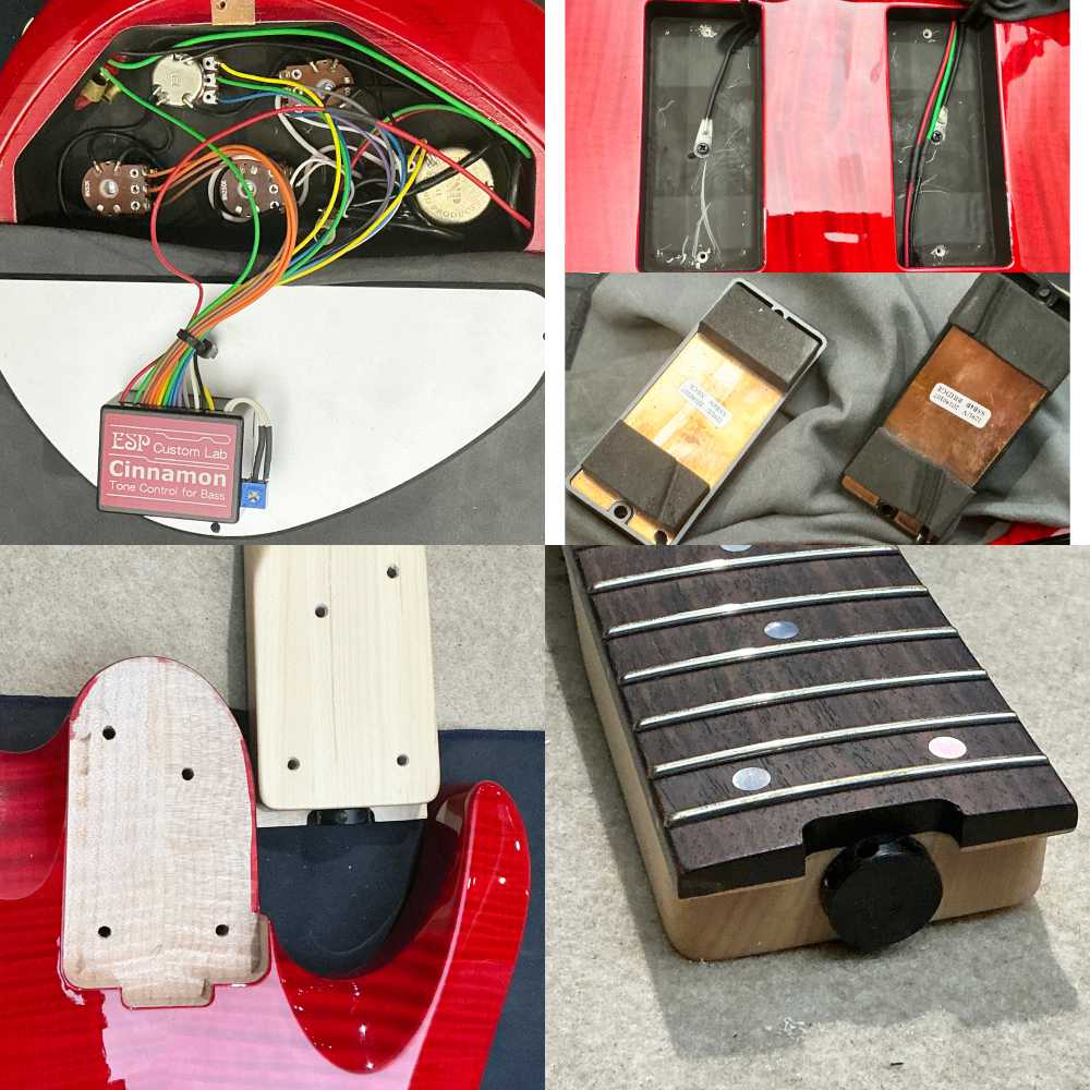 【中古】 エレキベース ESP BTL ROSELIA LISA See Thru Red BanG Dream! バンドリ ロゼリア 今井リサモデル 内部 