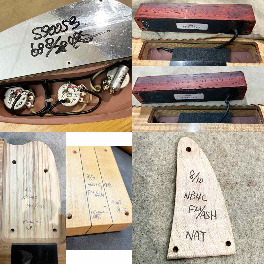 【中古】Sugi NB4C FM/ASH NAT 2009年製 エレキベース 内部