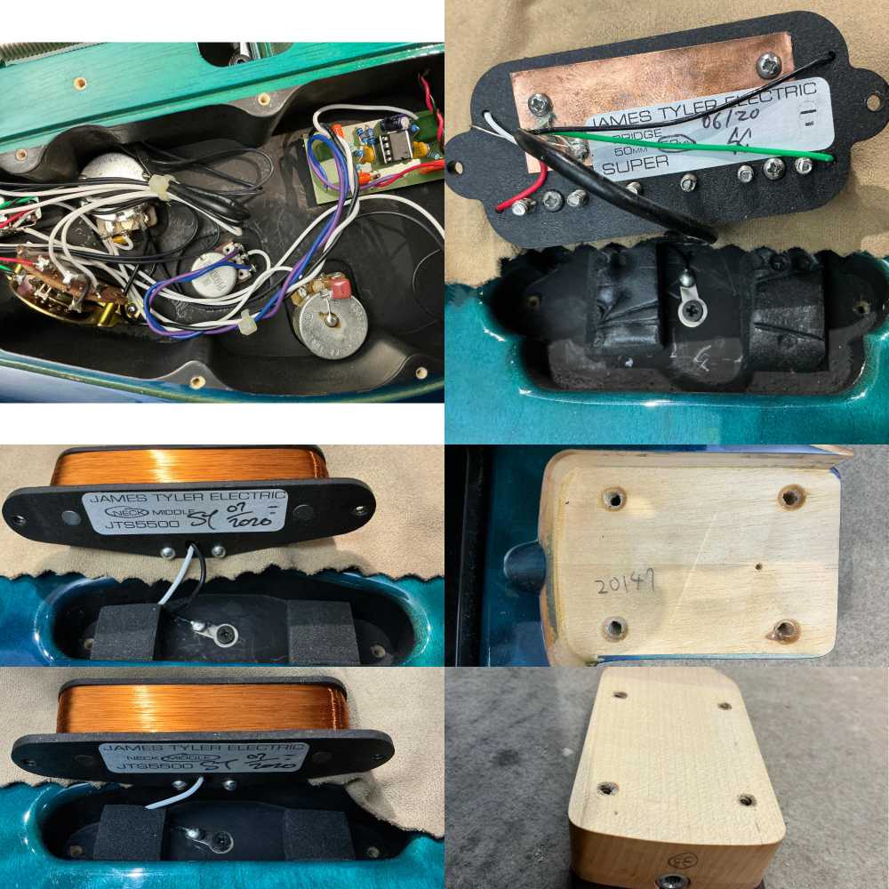 【中古】 エレキギター James Tyler Japan Studio Elite HD Rear Rout Blue Burst ジェームスタイラー 日本製 スタジオエリートHD 内部 