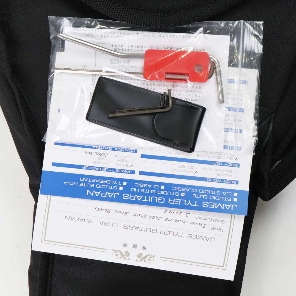 【中古】 エレキギター James Tyler Japan Studio Elite HD Rear Rout Blue Burst ジェームスタイラー 日本製 スタジオエリートHD 付属品画像