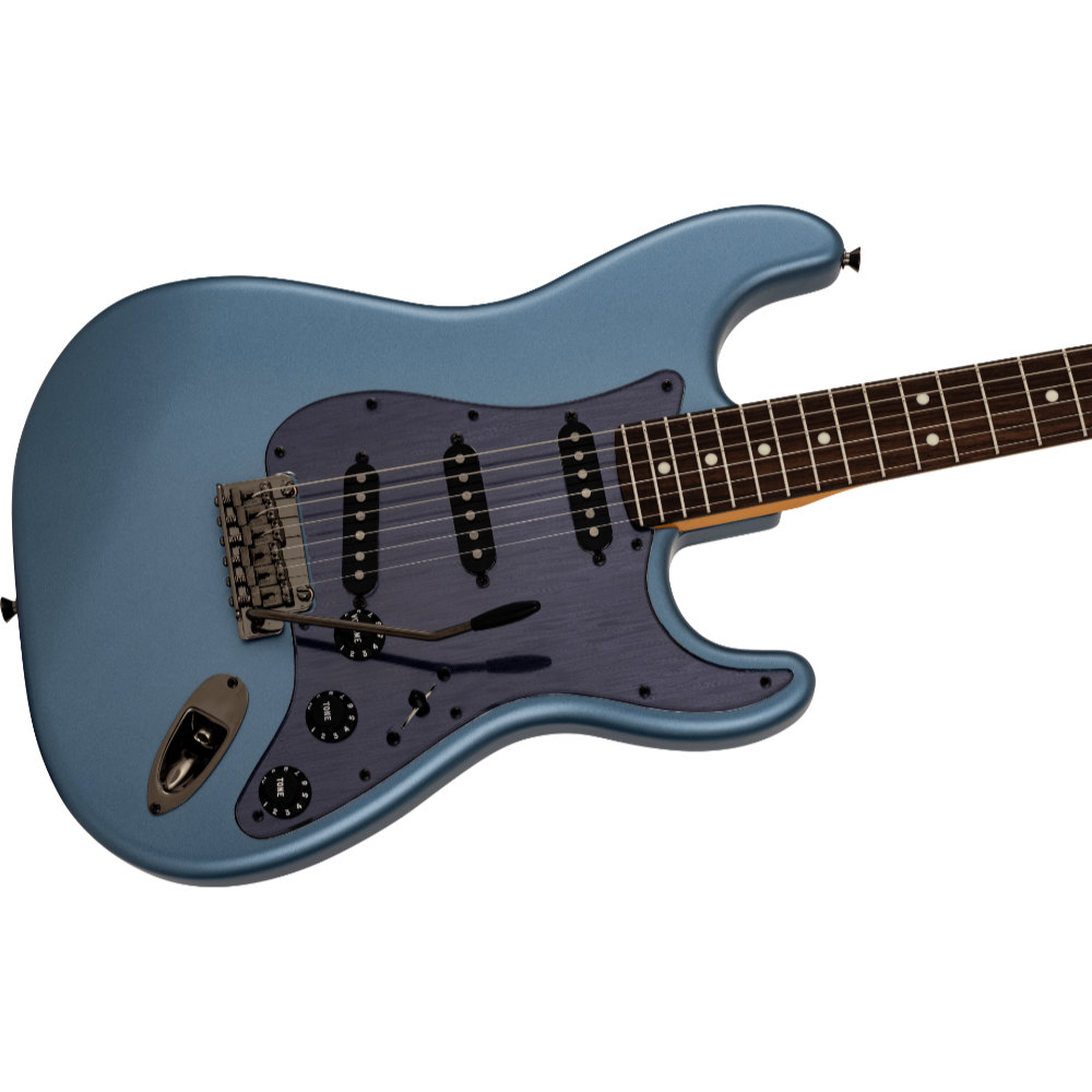 Fender フェンダー Made in Japan Hybrid II 2026 Collection Stratocaster RW Matte Aero Blue エレキギター ストラトキャスター ボディ斜めアングル画像