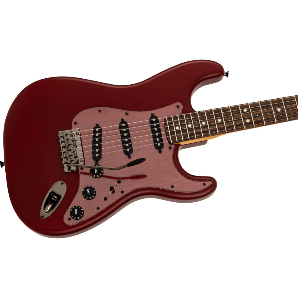 Fender フェンダー Made in Japan Hybrid II 2026 Collection Stratocaster RW Matte Inferno Red エレキギター ストラトキャスター ボディ斜めアングル画像