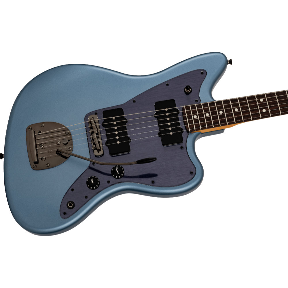 Fender フェンダー Made in Japan Hybrid II 2026 Collection Jazzmaster RW Matte Aero Blue エレキギター ジャズマスター ボディ斜めアングル画像