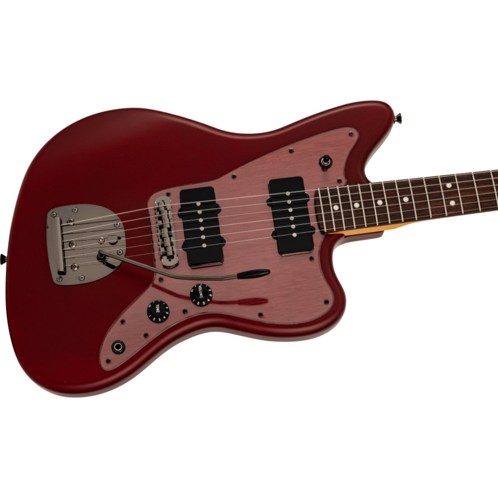Fender フェンダー Made in Japan Hybrid II 2026 Collection Jazzmaster RW Matte Inferno Red エレキギター ジャズマスター ボディ斜めアングル画像